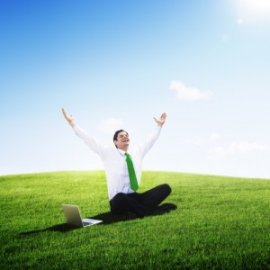 Businessman Freedom Relaxation Getaway Refreshment Concept