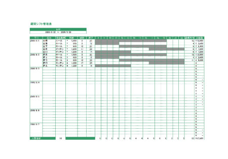 無料で使える週間シフト管理表 ビジネス書式テンプレート 経費削減実行委員会