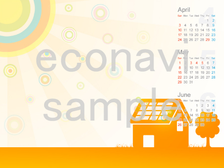 カレンダー壁紙(太陽光発電)(2011年4～6月)